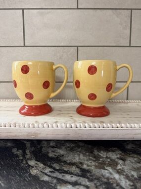 Gail Pittman for Southern Living At Home Ceramic Polka Dot Mugs - set of 2